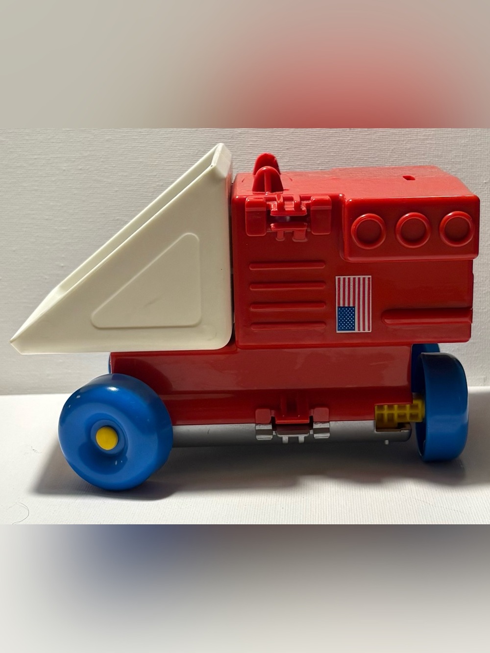 Vintage DOUBLE DOOZ 1985 Mattel Play School Toys Fire Engine Space Capsule toy